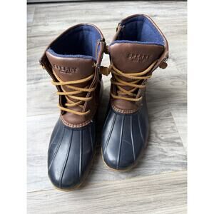 Sperry Saltwater Duck Boots Navy Girls Size 4M Youth No Box Waterproof